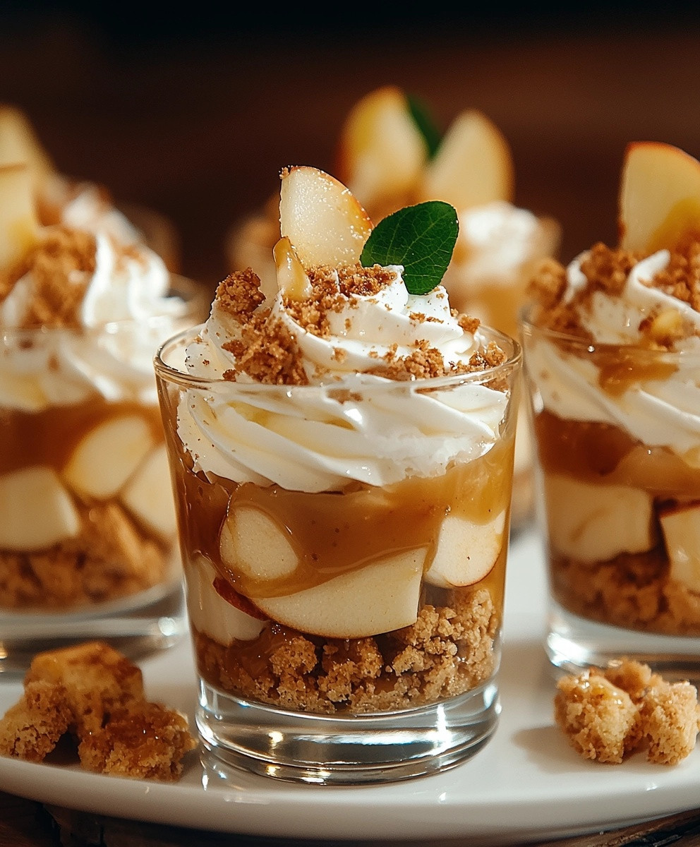 Verrines pommes caramel