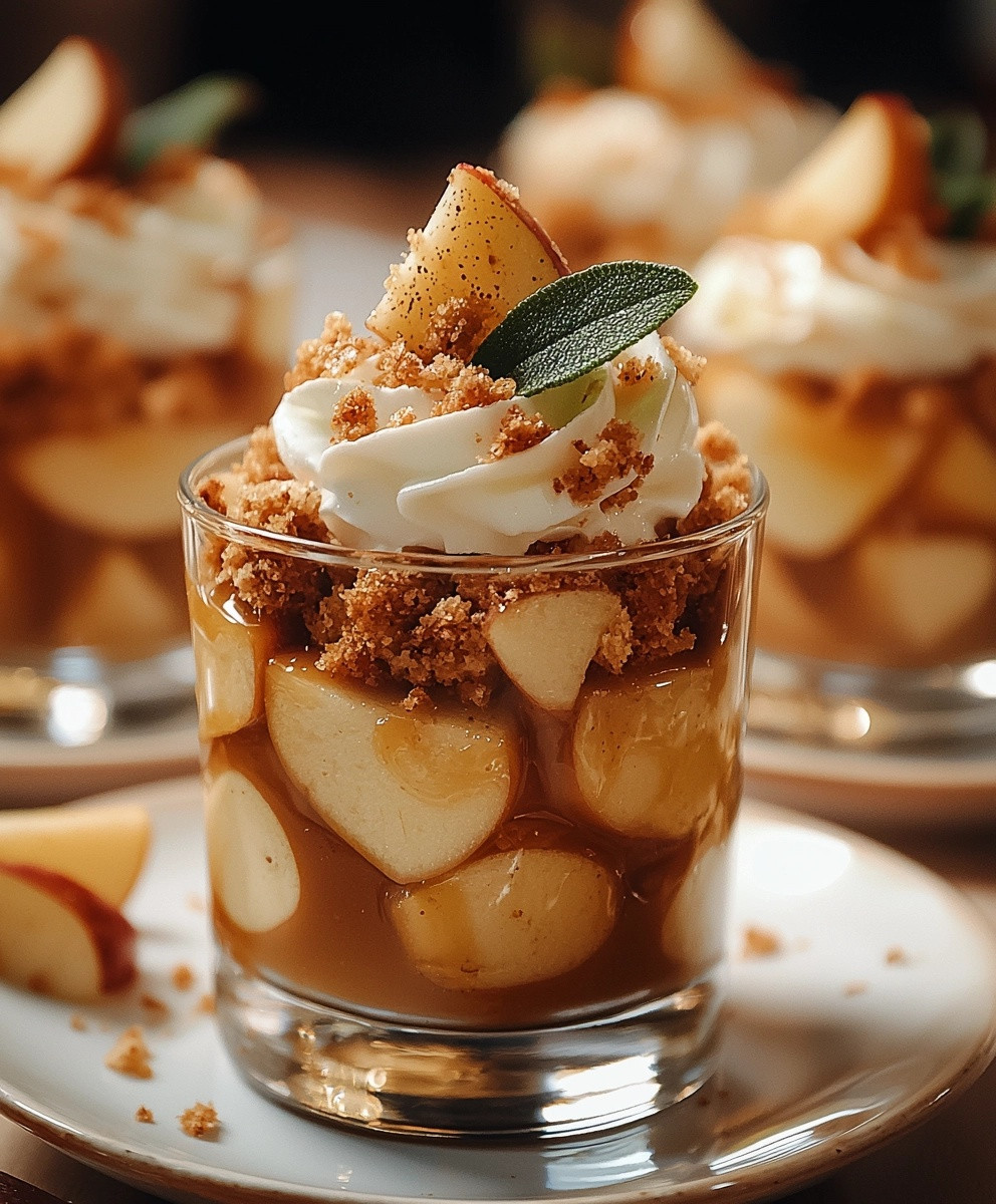 Verrines pommes caramel