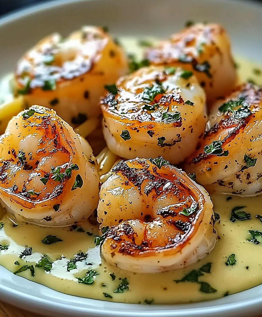 Pâtes aux Crevettes Alfredo