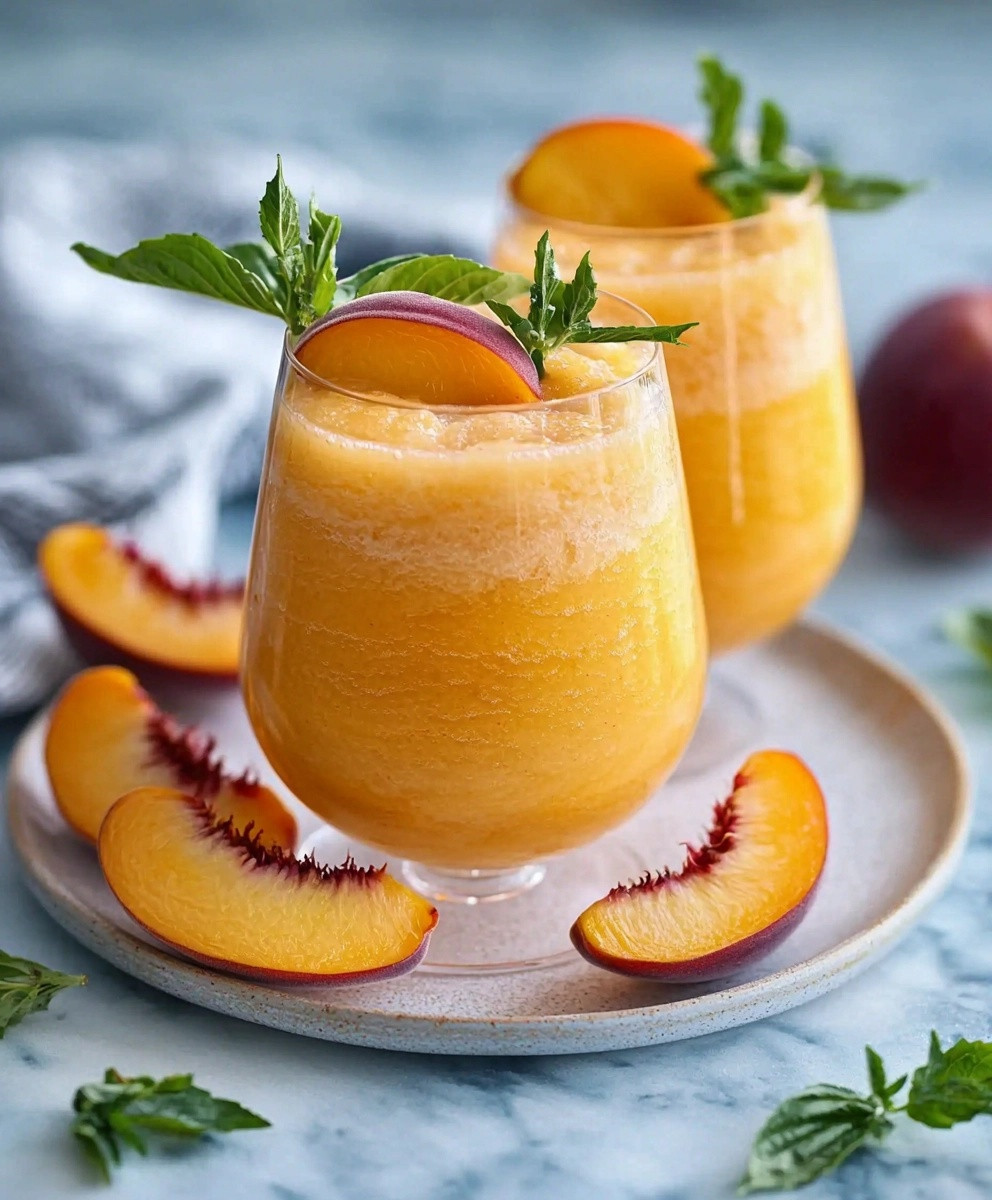 Slush pêche vin blanc