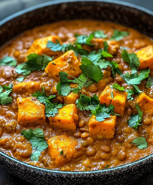 Curry lentilles rouges patates douces