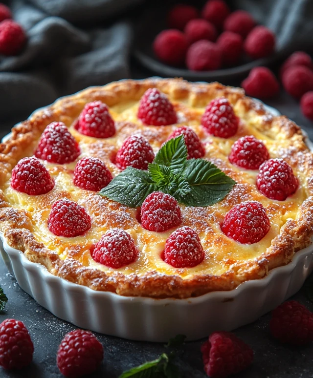 Clafoutis aux framboises