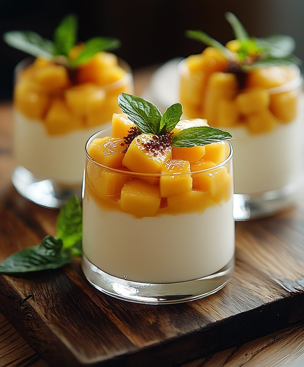 Verrines mangue noix de coco