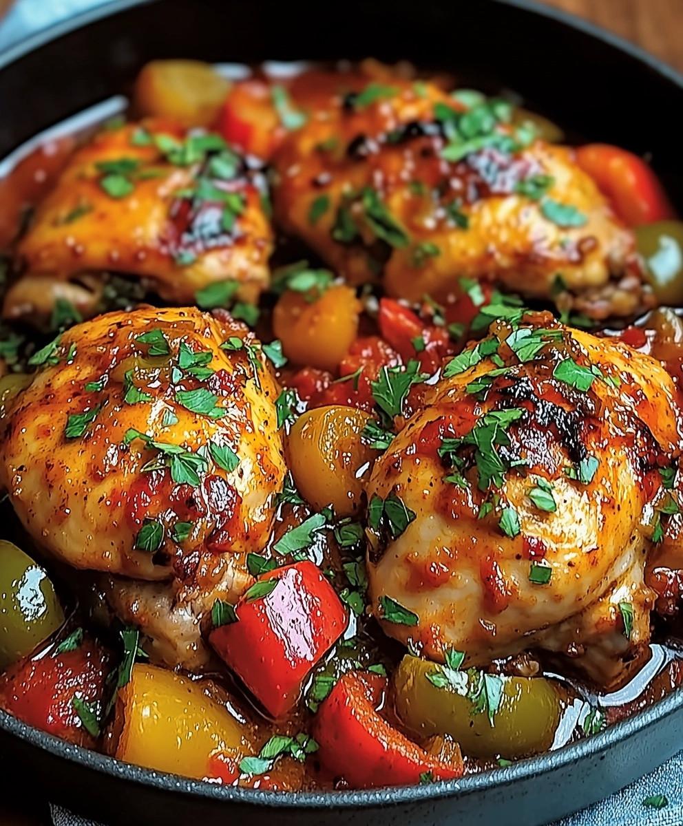 Poulet Basquaise aux Poivrons