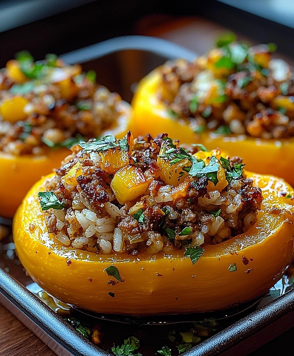 Butternut farci viande hachée