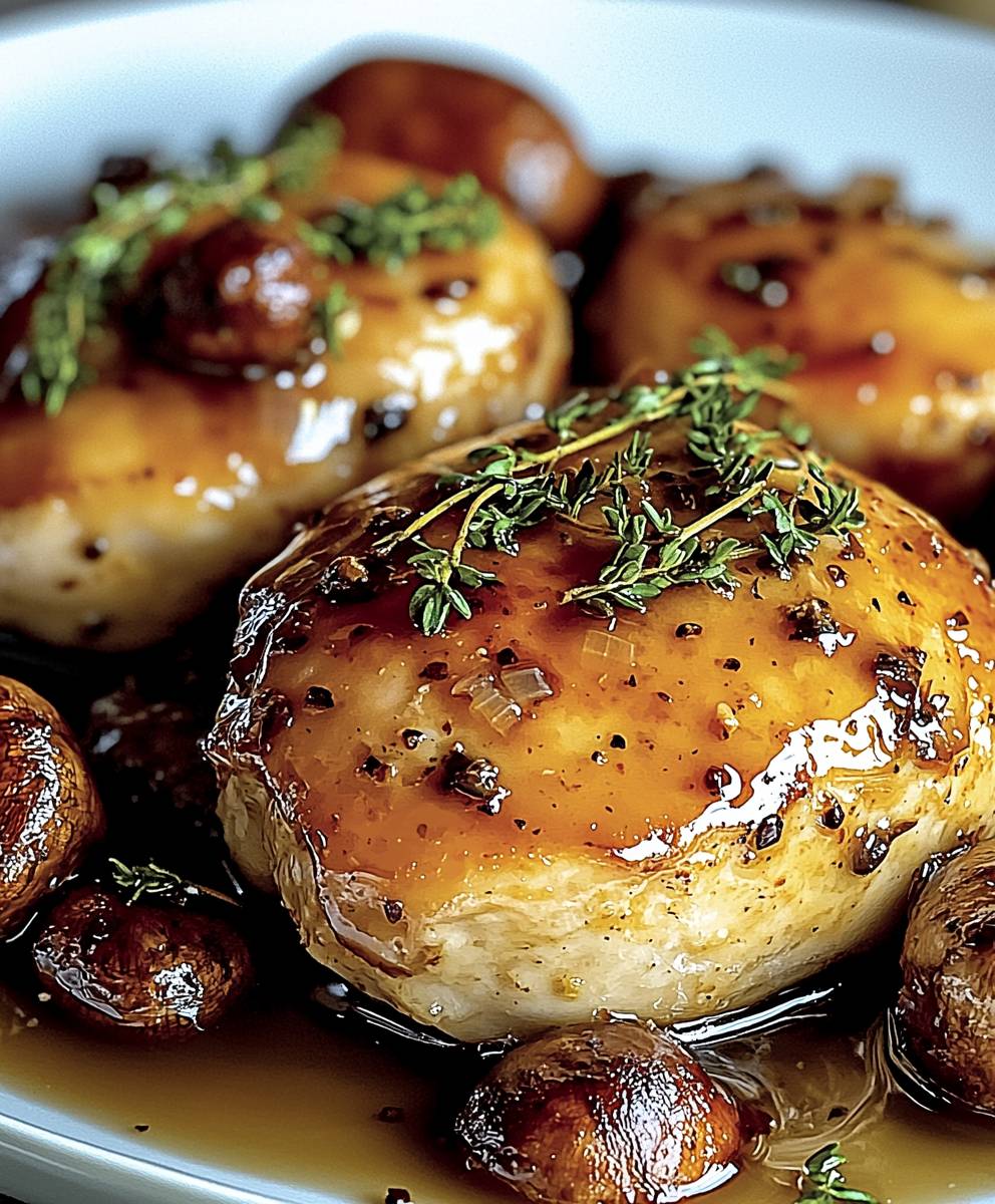 Poulet Porto Champignons