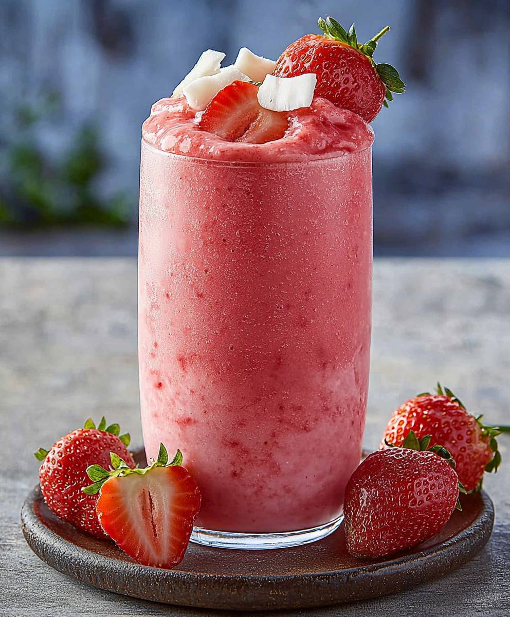 Smoothie fraise noix de coco