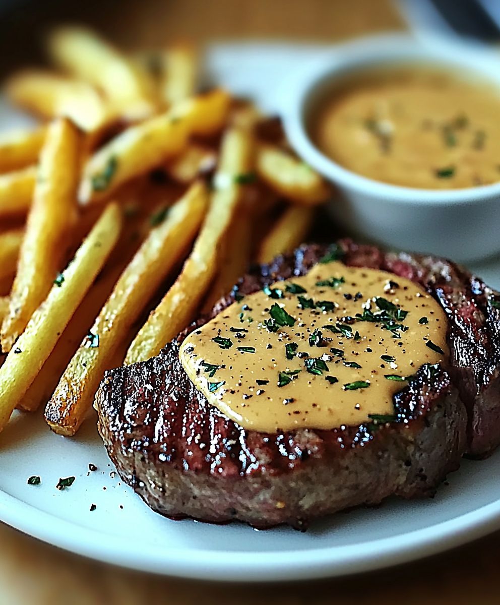 Steak frites sauce béarnaise