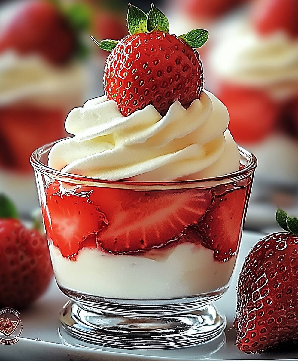 Verrines fraise chantilly