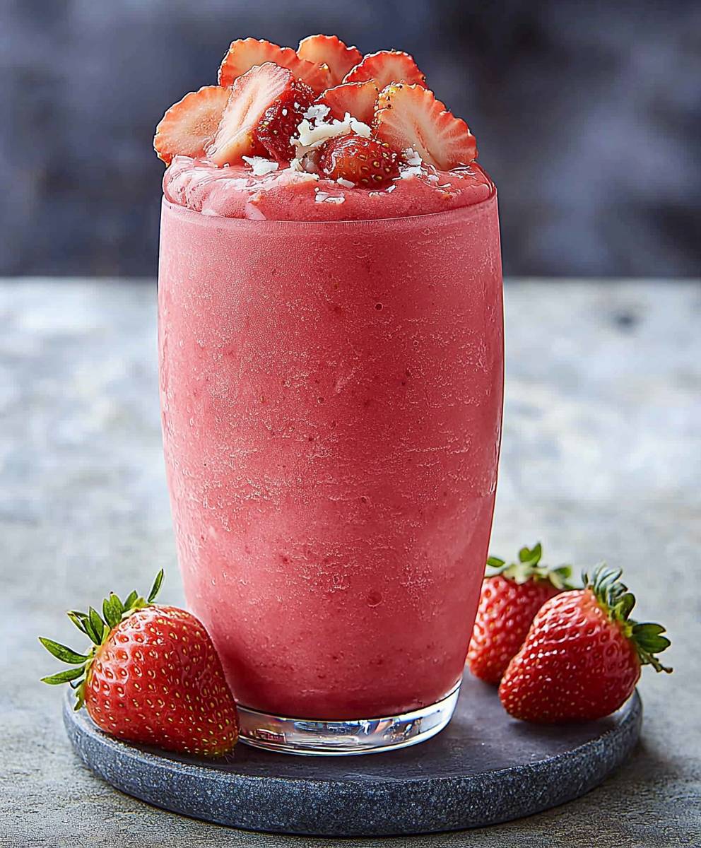 Smoothie fraise noix de coco