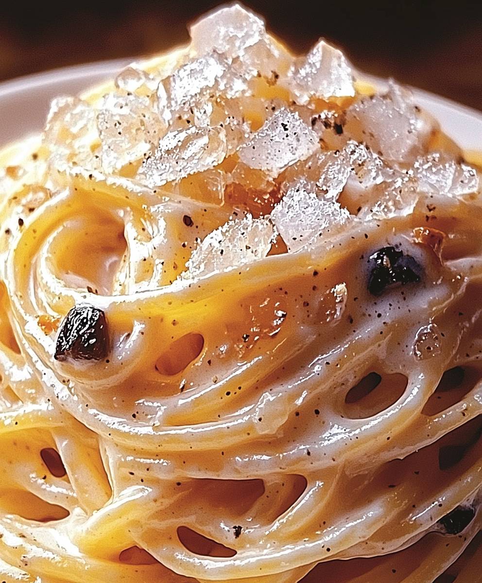 Spaghetti carbonara italienne