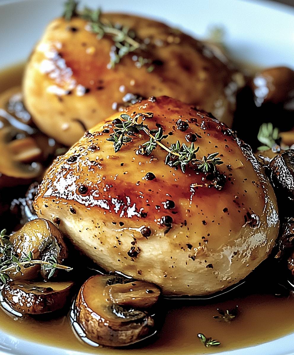 Poulet Porto Champignons