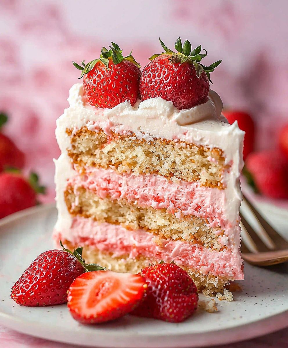 Gâteau fromage fraise