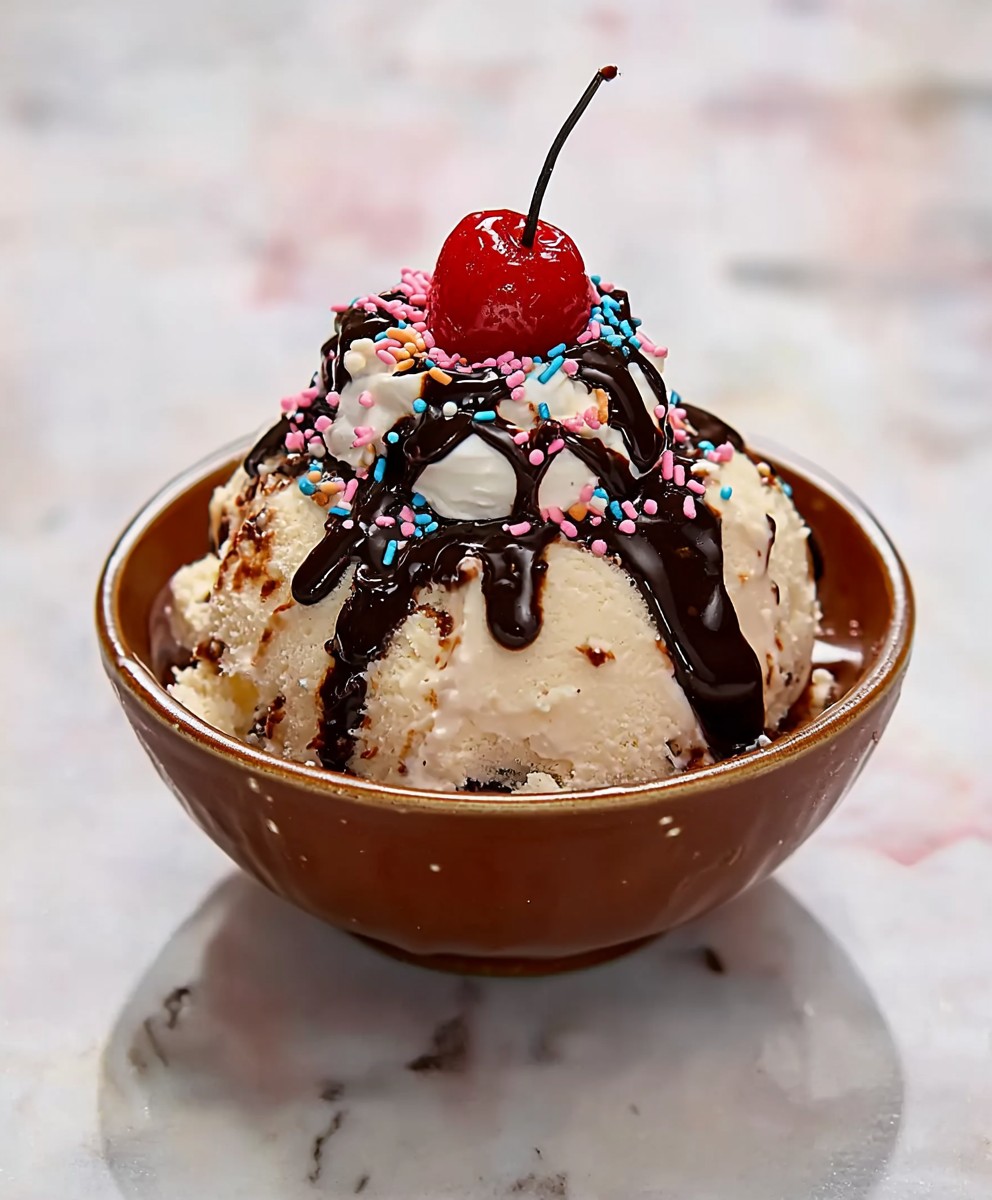 Coupe glacée fudge chaud