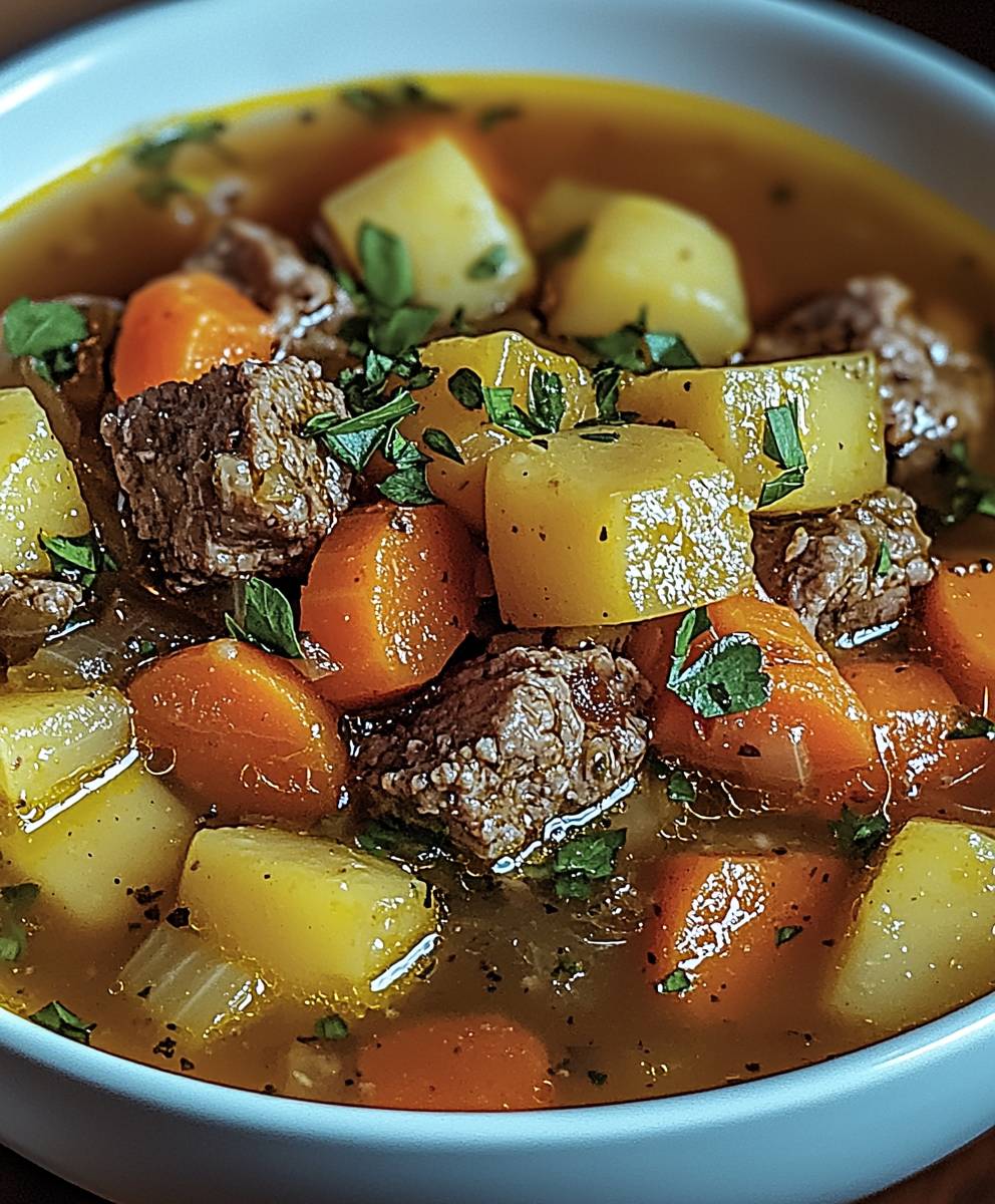 Soupe boeuf légumes