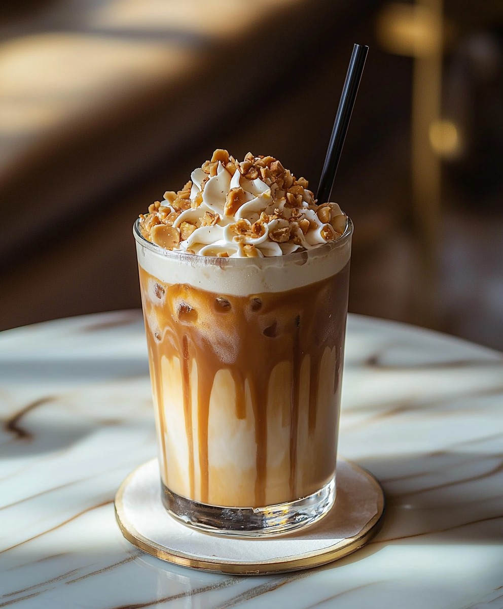 Café glacé cétogène noix macadamia