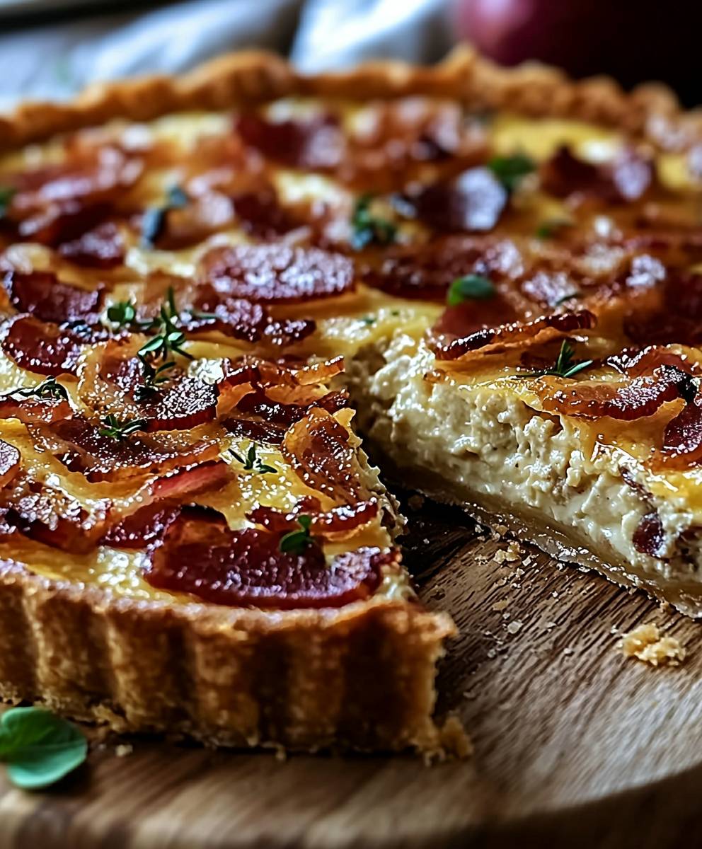 Quiche légère sans pâte lardons