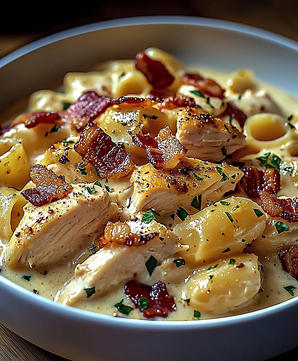 Pâtes crémeuses poulet bacon : La recette facile et gourmande Pâtes crémeuses poulet bacon : La recette facile et gourmande
