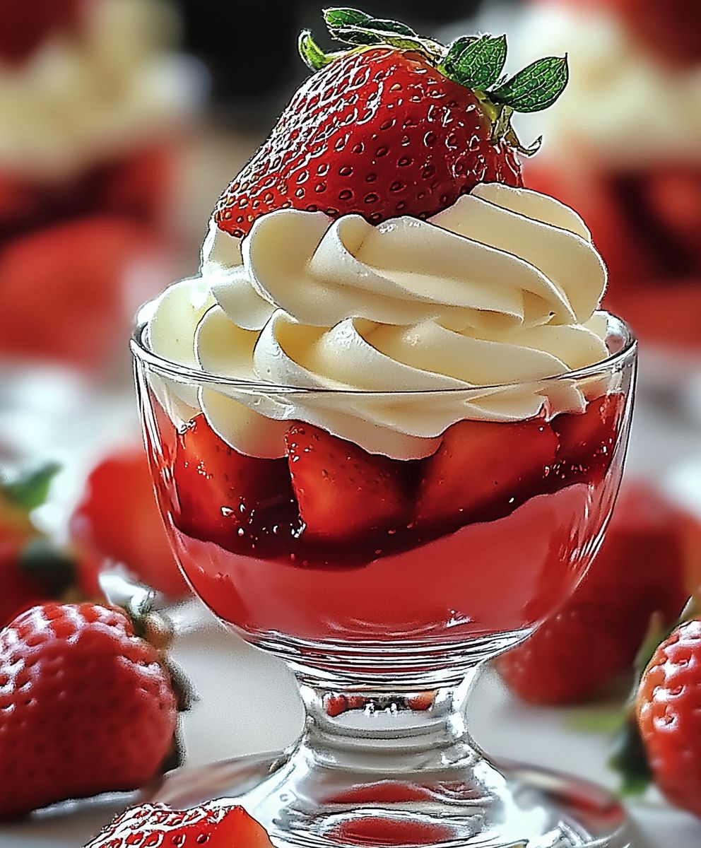 Verrines fraise chantilly