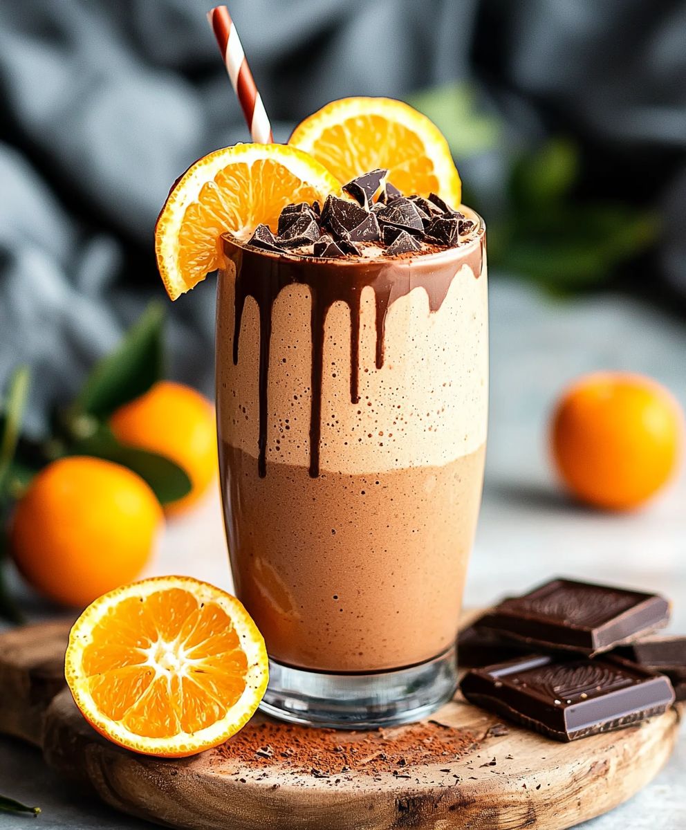 Smoothie chocolat clémentine végétalien