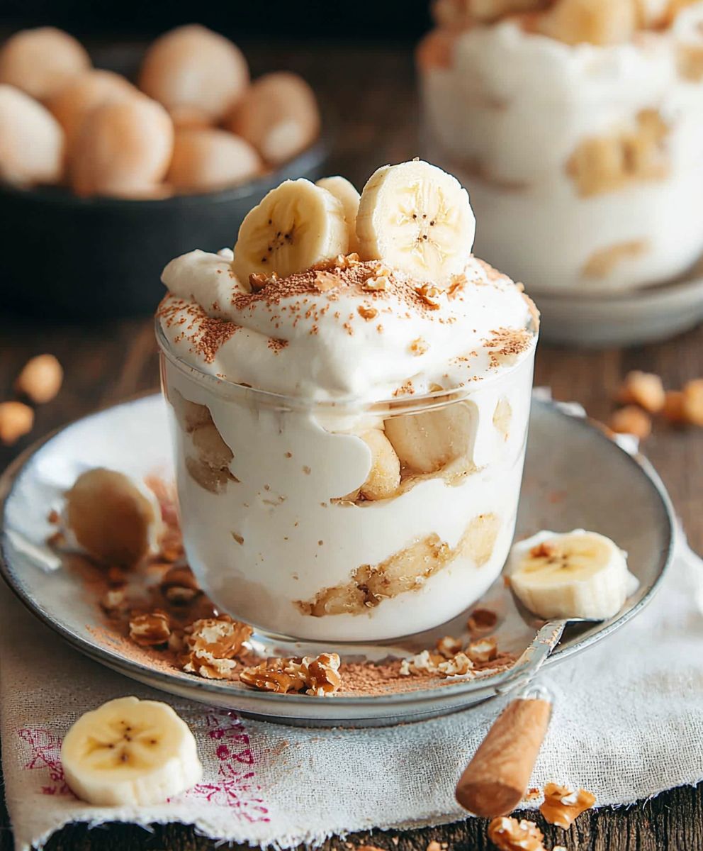 Pouding banane facile