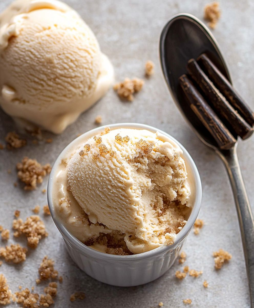 Crème glacée vanille cassonade