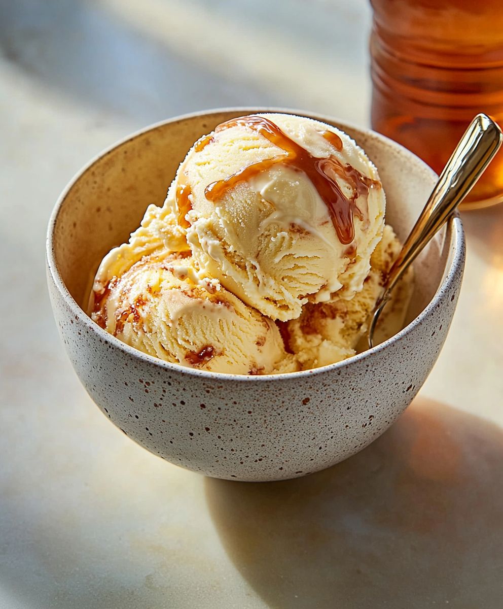Glace au bourbon et caramel