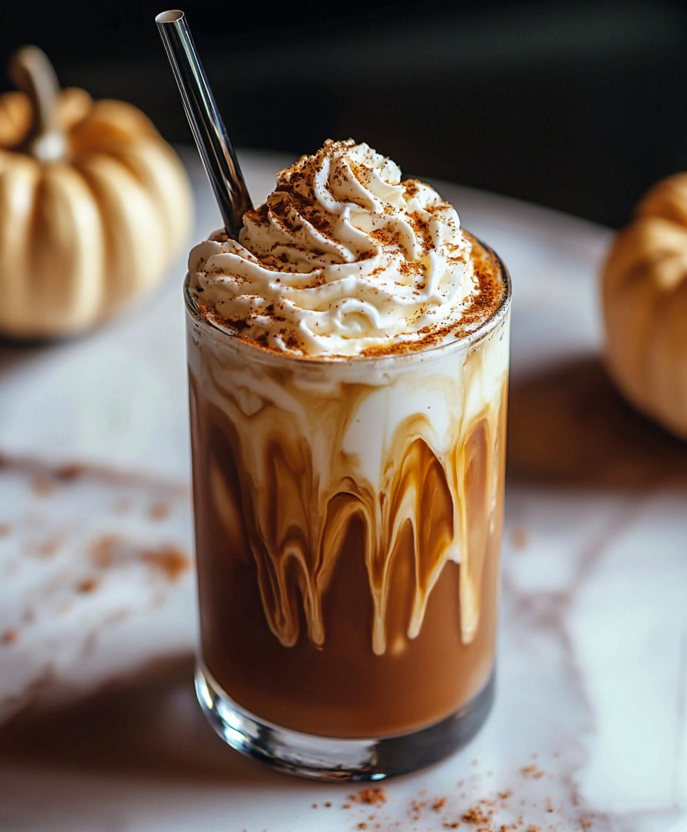 Café glacé épices citrouille