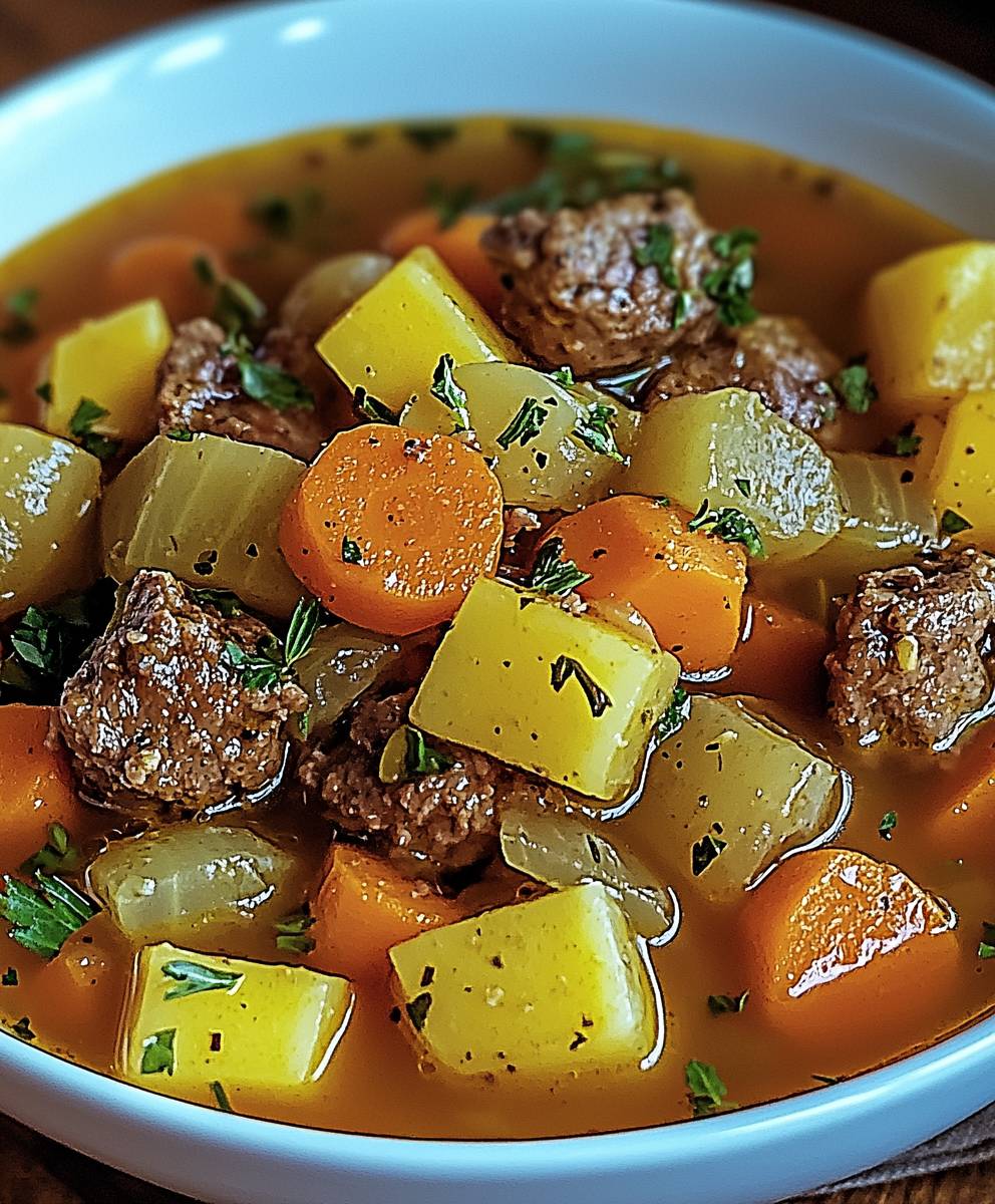Soupe boeuf légumes