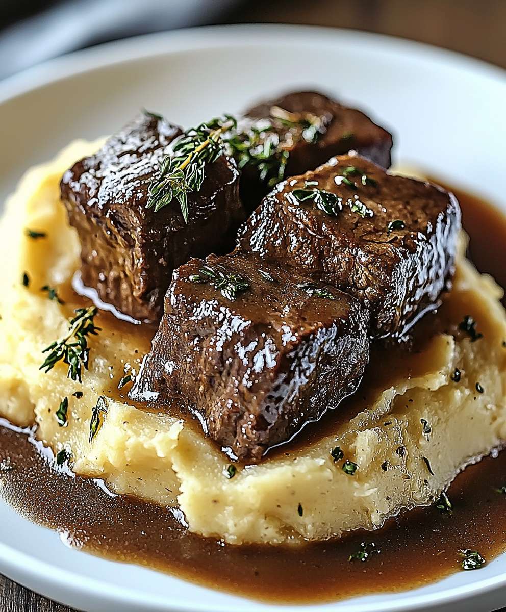 Boeuf braisé purée maison