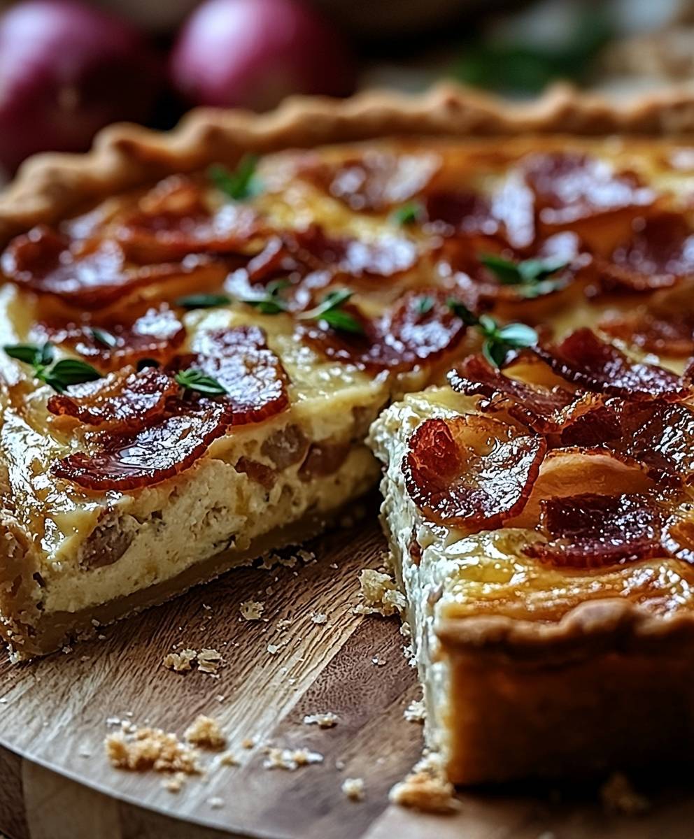 Quiche légère sans pâte lardons
