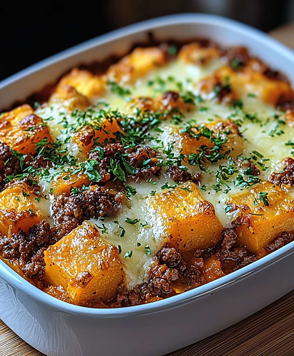 Gratin patate douce boeuf haché