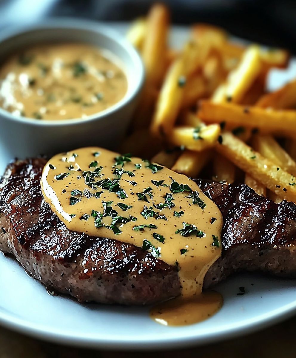 Steak frites sauce béarnaise
