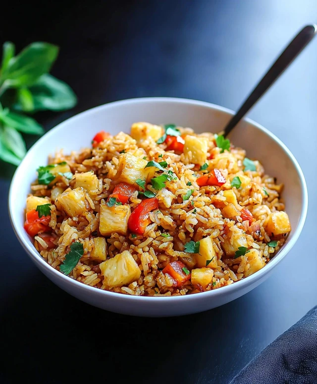 Riz frit à l'ananas