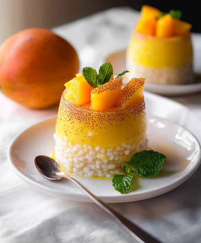 Pouding mangue pomelo sagou