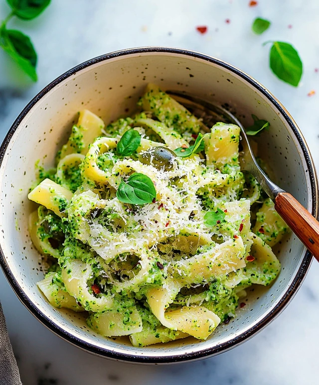 Pâtes au pesto de brocoli