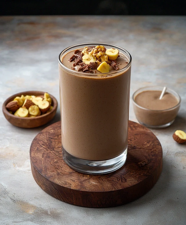smoothie chocolat beurre de cacahuète