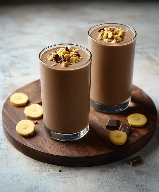 smoothie chocolat beurre de cacahuète