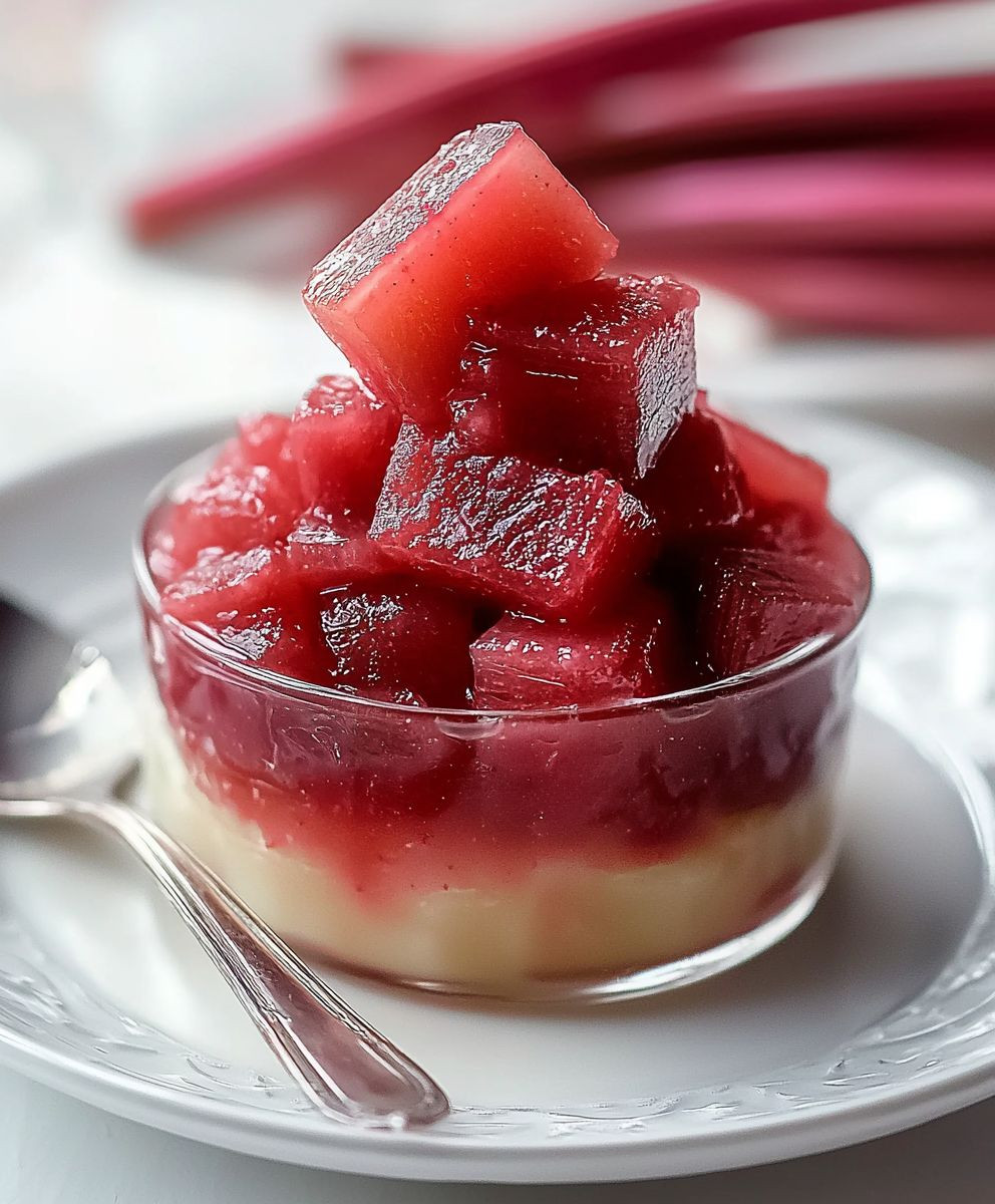 Compote de rhubarbe maison