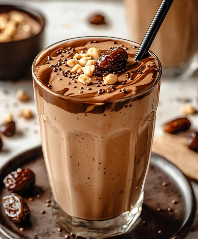 Milkshake chocolat tahini dattes