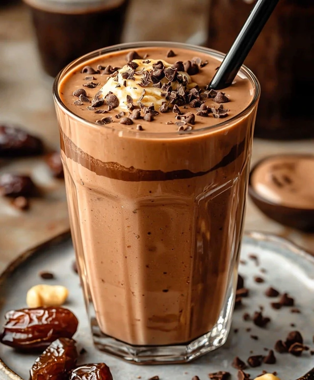 Milkshake chocolat tahini dattes