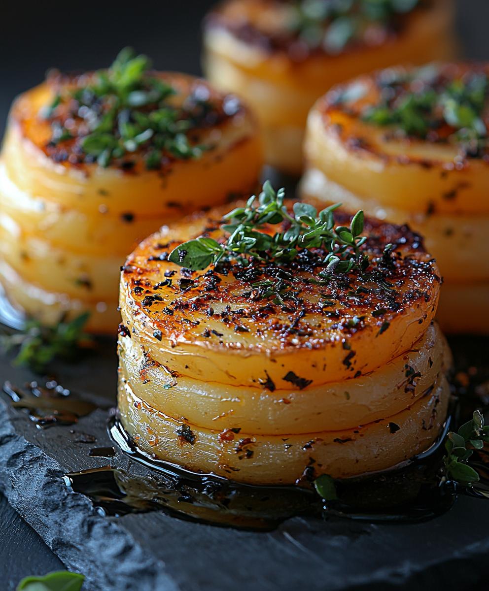 Piles de pommes de terre herbes