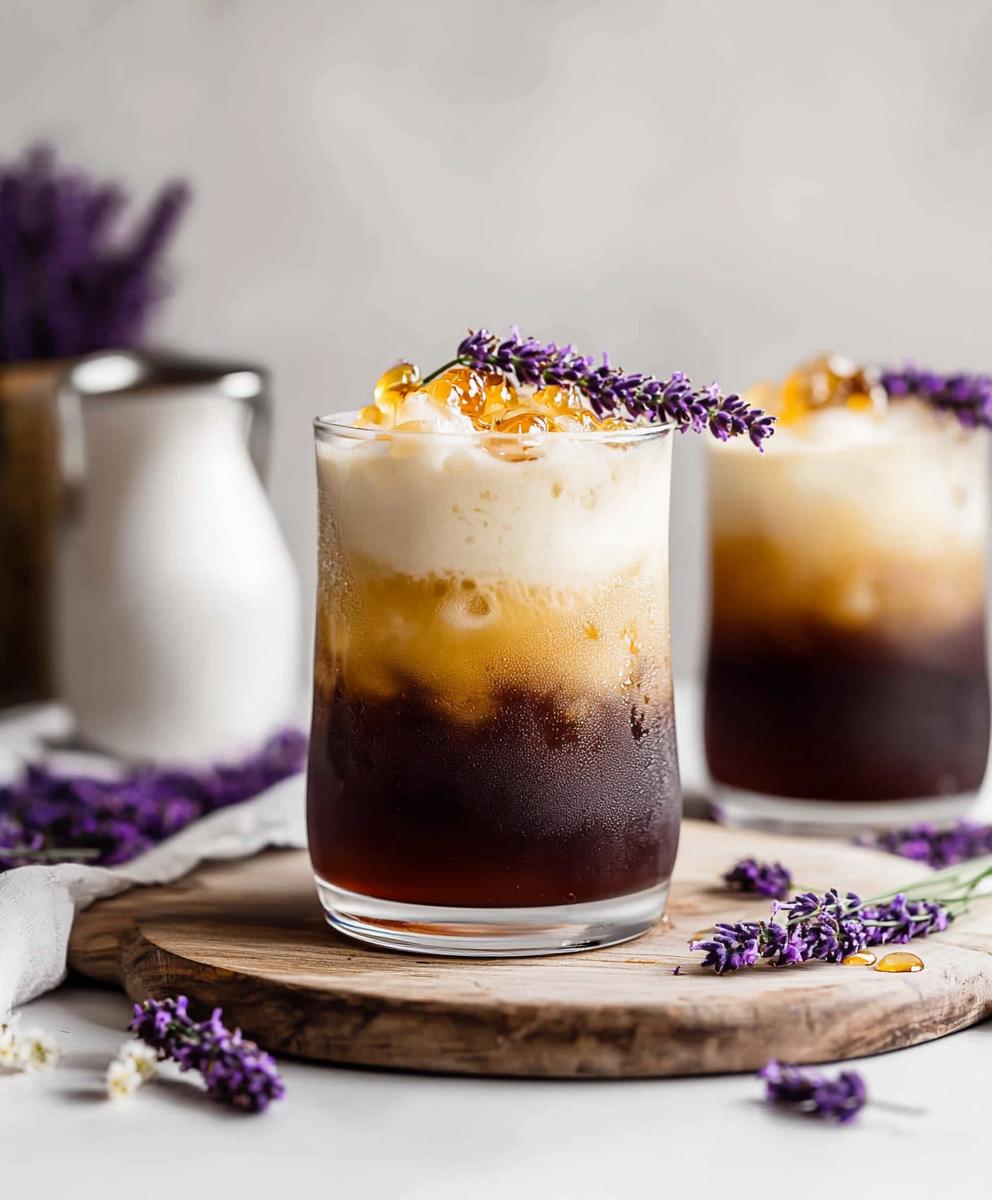 Latte glacé lavande miel