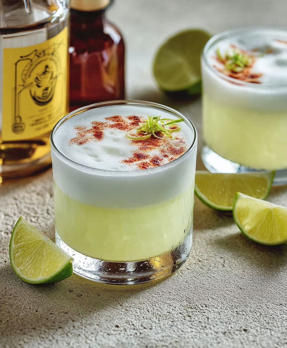 Pisco sour cocktail