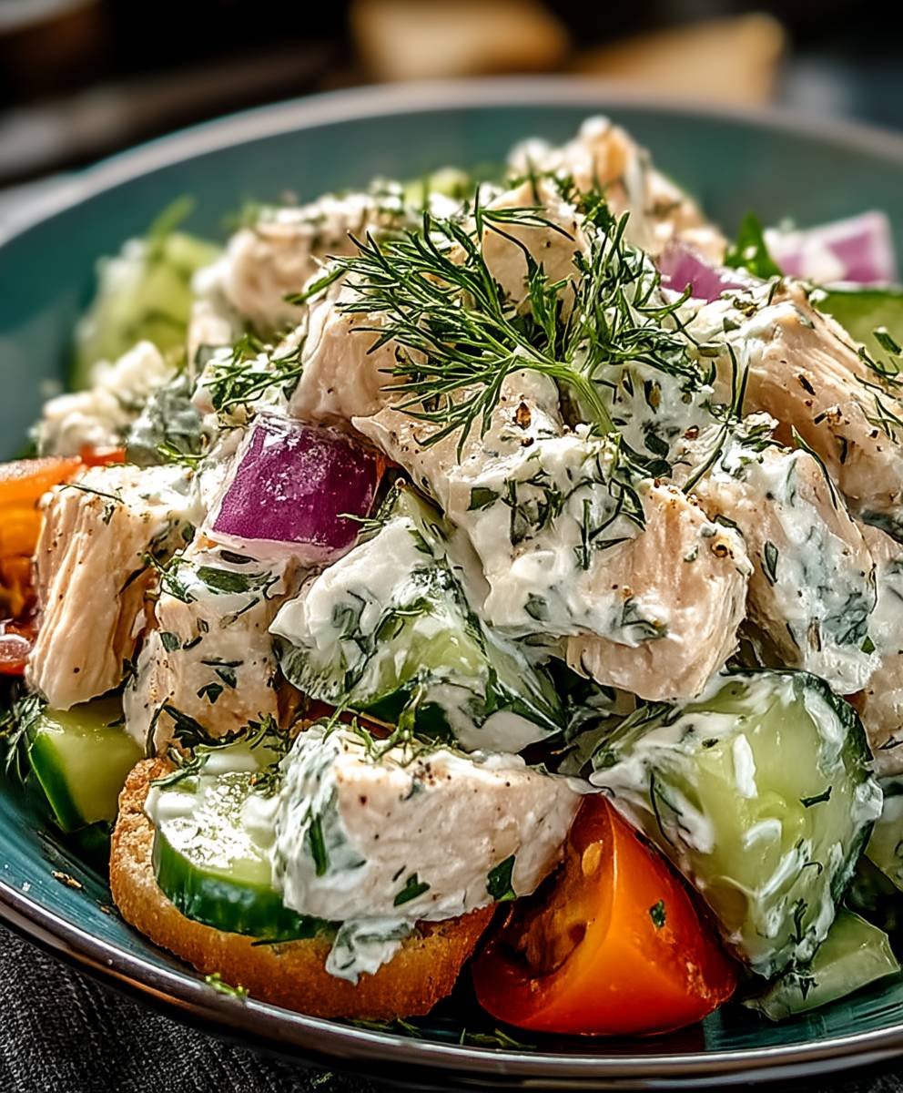Salade poulet tzatziki