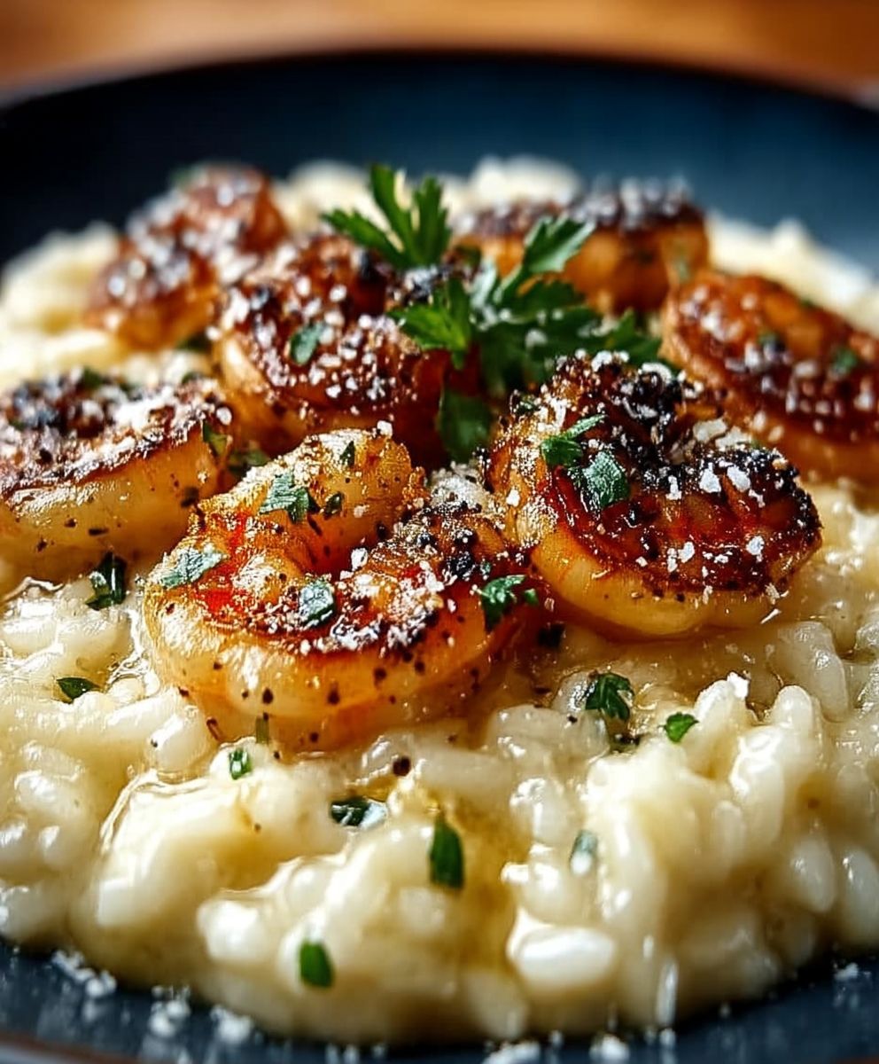 Risotto parmesan crevettes