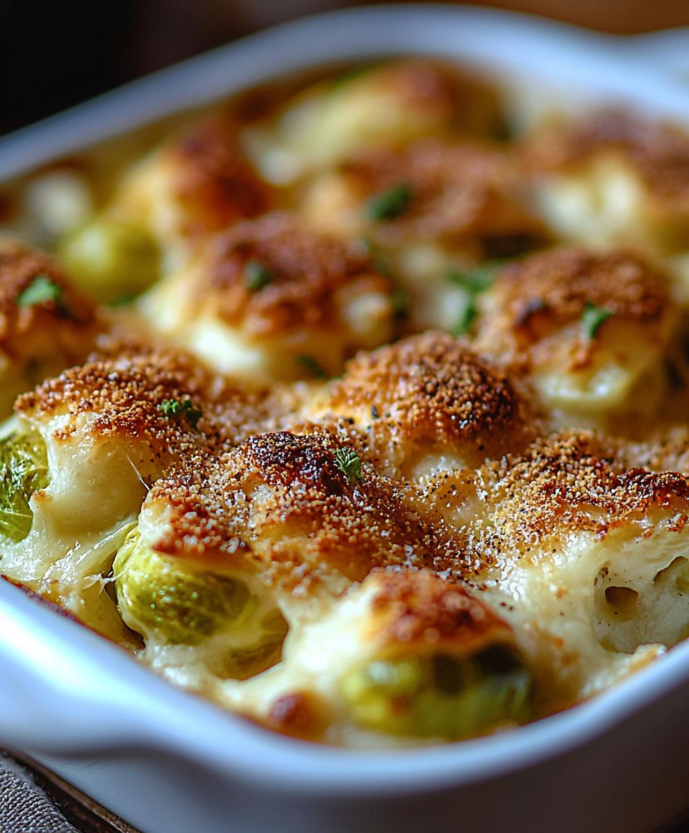 Gratin choux de Bruxelles