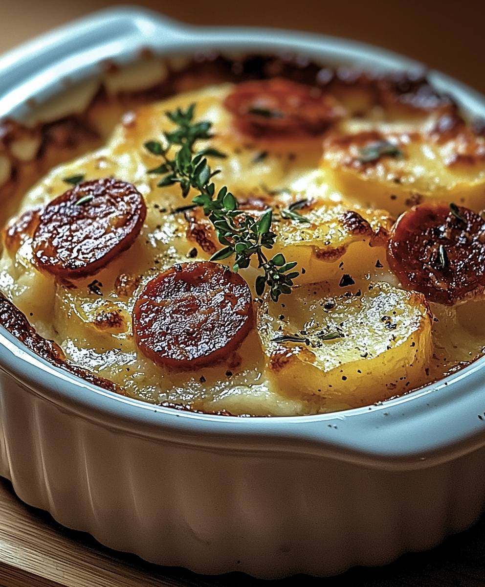Gratin pommes de terre chorizo épicé