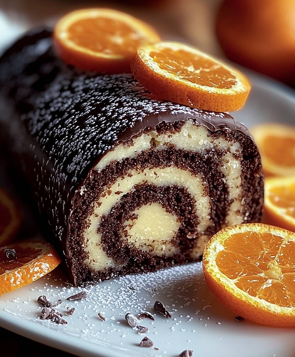 Bûche aux deux chocolats