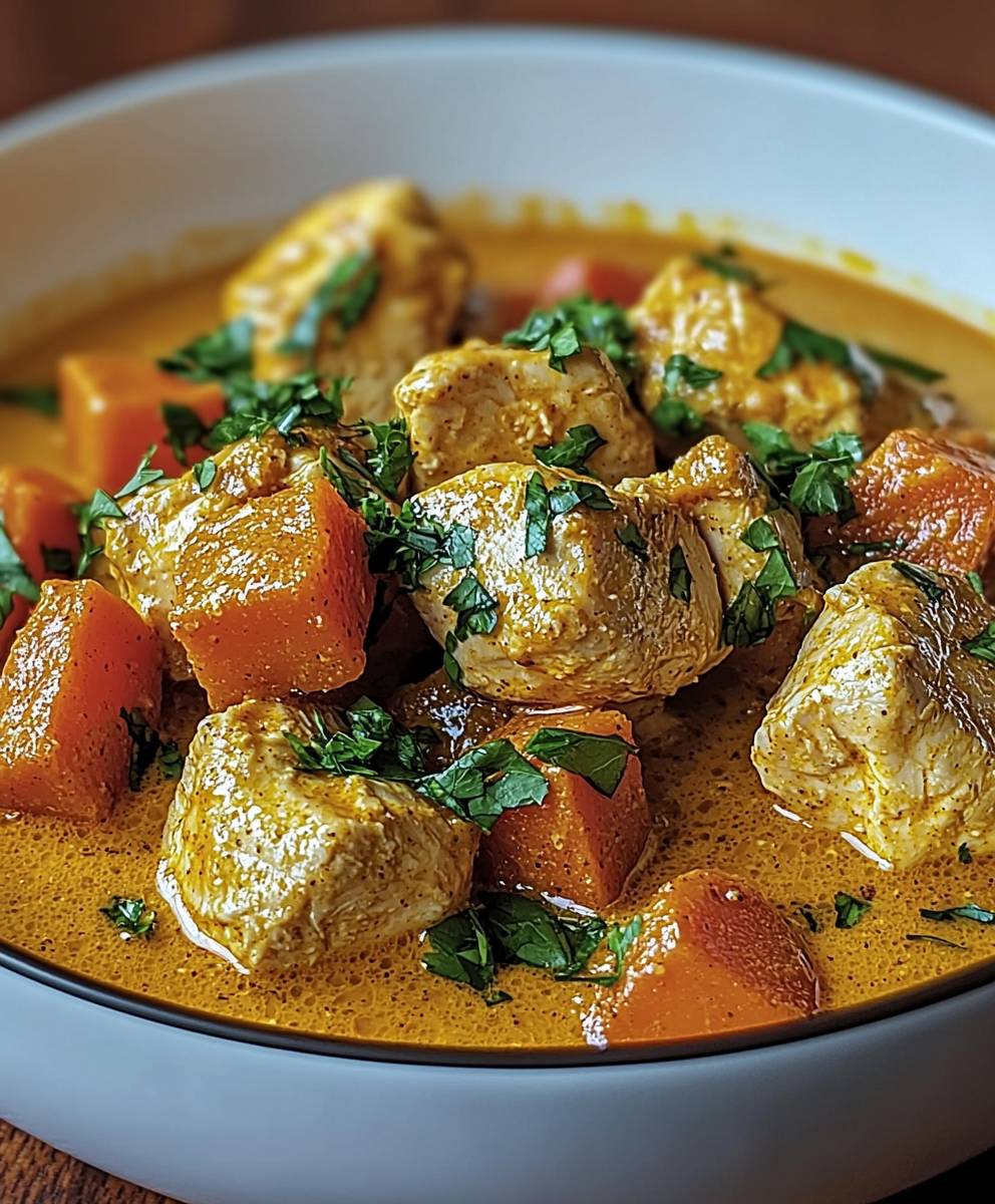Curry poulet butternut lait coco